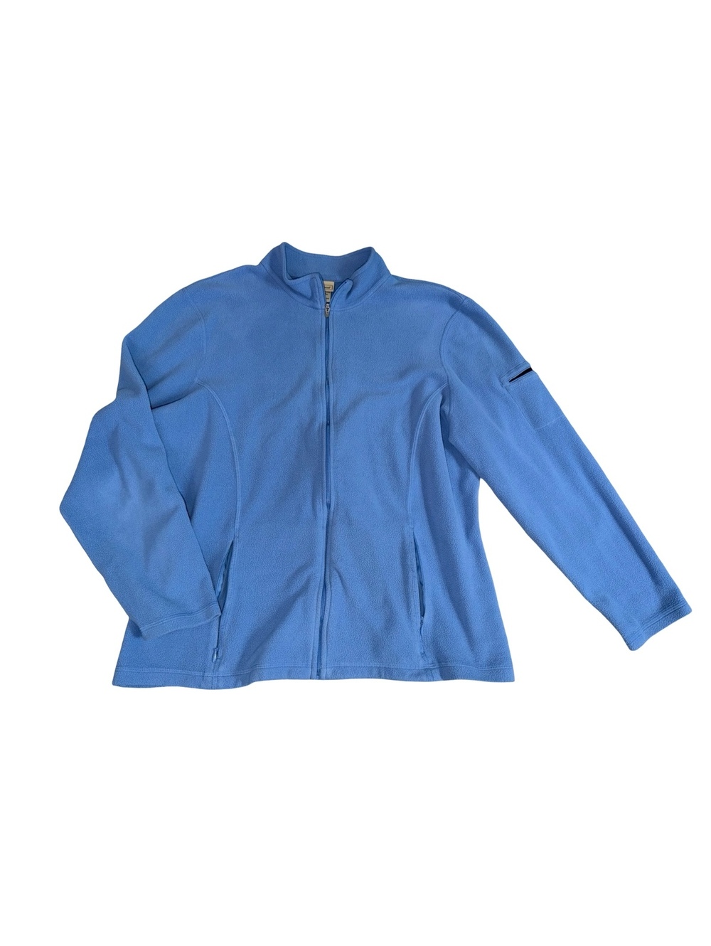 L.L.Bean Women’s XL Regular Blue Full Zip Fleece Jacket Zip Pockets